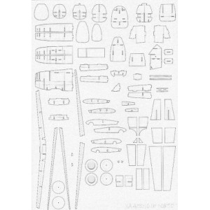 Lazeriu pjautos detalės modeliui Bf 109T-2